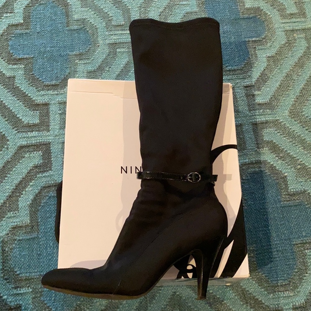 Nine West black tall boot
